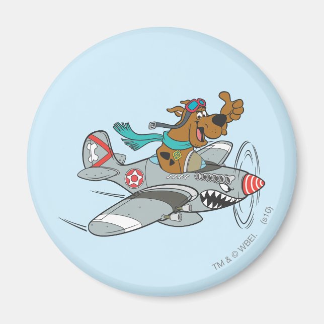 Scooby-Doo Flies Flygplan Magnet (Framsidan)