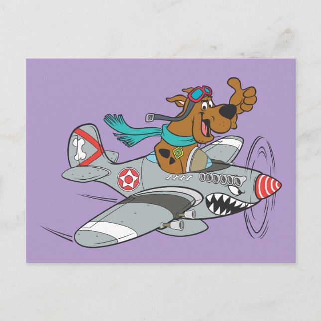 Scooby-Doo Flies Flygplan Vykort (Framsida)