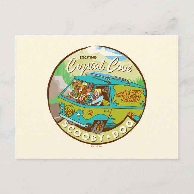 Scooby-Doo | Gänget kör genom "Crystal Cove" Vykort (Framsida)