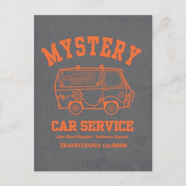 Scooby-Doo-grafik för "Myasty Car Service" Vykort (Framsida)