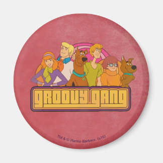 Scooby-Doo | "Groovy Gang" Retro Tecknad Graphic Magnet