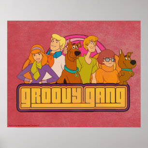 Scooby-Doo "Groovy Gang" Retro Tecknad Graphic Poster
