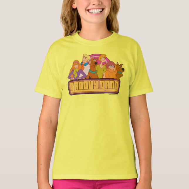 Scooby-Doo | "Groovy Gang" Retro Tecknad Graphic T-shirt (Framsida)