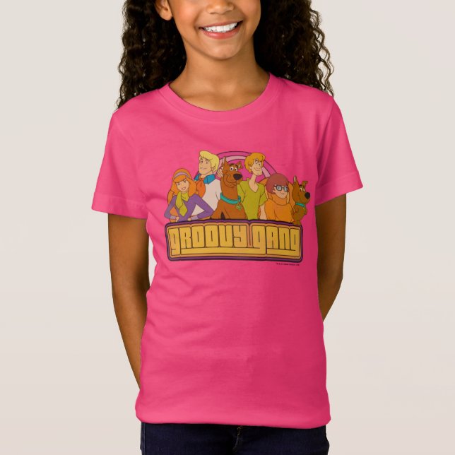 Scooby-Doo | "Groovy Gang" Retro Tecknad Graphic T-shirt (Framsida)
