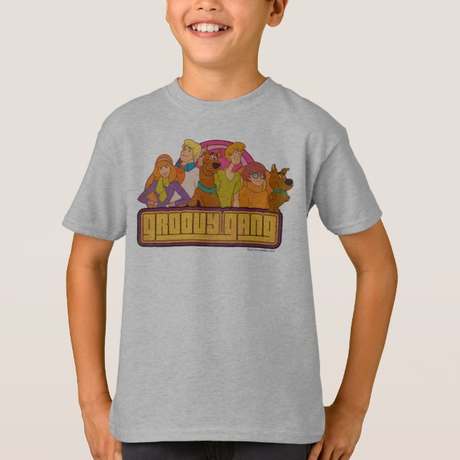 Scooby-Doo | "Groovy Gang" Retro Tecknad Graphic Tee (Framsida)