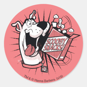 Scooby-Doo Halftone Scooby Snacks Runt Klistermärke