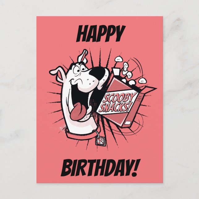 Scooby-Doo Halftone Scooby Snacks Vykort (Framsida)