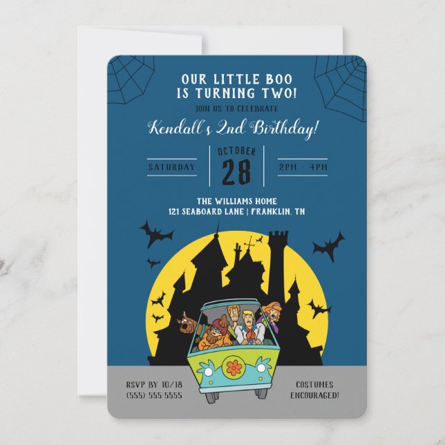 Scooby-Doo | Halloween 2:a födelsedagen Inbjudningar (Framsida)