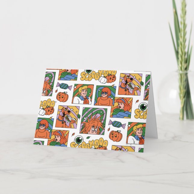 Scooby-Doo Halloween-fotografier Mönster Kort (Framsida)