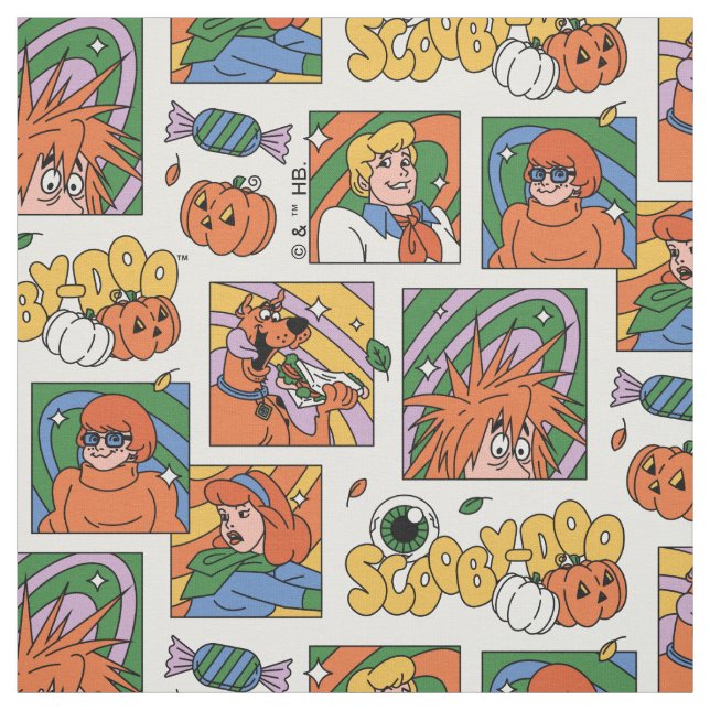 Scooby-Doo Halloween-fotografier Mönster Tyg (Provkarta)