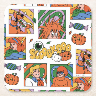 Scooby-Doo Halloween-fotografier Mönster Underlägg Papper Kvadrat