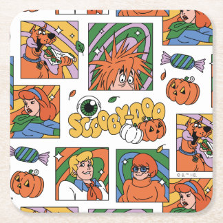 Scooby-Doo Halloween-fotografier Mönster Underlägg Papper Kvadrat