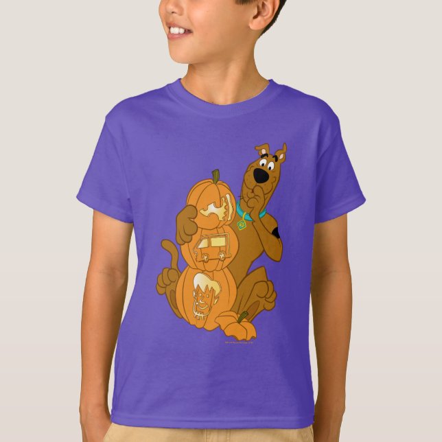 Scooby-Doo| Halloween Jack-O-Lantern T Shirt (Framsida)