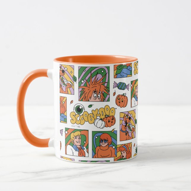 Scooby-Doo Halloween Photos Pattern Mugg (Vänster)