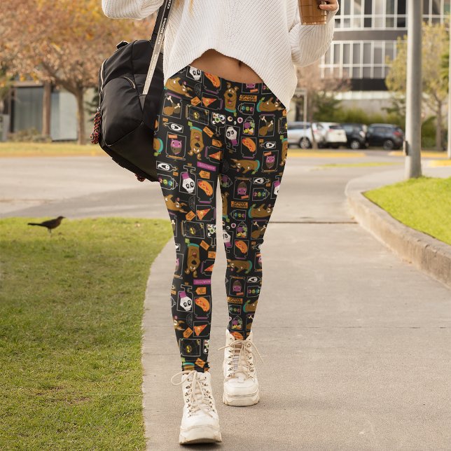 Scooby-Doo | Halloween Scooby-Doo Mönster Leggings (Person wearing leggings)