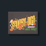Scooby-Doo Halloween Snack Logo Canvastryck<br><div class="desc">Enjoy your Halloween haul with this fun Scooby-Doo Scooby Snack logo! Wear this on a cozy t-shirt,  get this graphic on a fun snack tote bag,  or enjoy on a tray. Shop this graphic on even more customizable Zazzle gifts!</div>