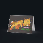 Scooby-Doo Halloween Snack Logo Kort<br><div class="desc">Enjoy your Halloween haul with this fun Scooby-Doo Scooby Snack logo! Wear this on a cozy t-shirt,  get this graphic on a fun snack tote bag,  or enjoy on a tray. Shop this graphic on even more customizable Zazzle gifts!</div>