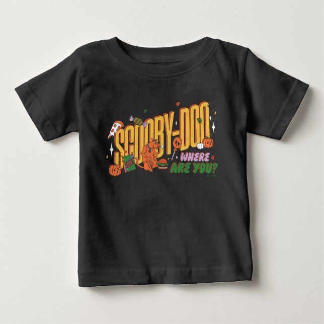 Scooby-Doo Halloween Snack Logo T Shirt (Framsida)