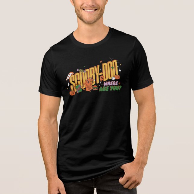Scooby-Doo Halloween Snack Logo T Shirt (Framsida)