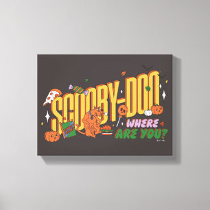 Scooby-Doo Halloween-snack-logotyp Canvastryck