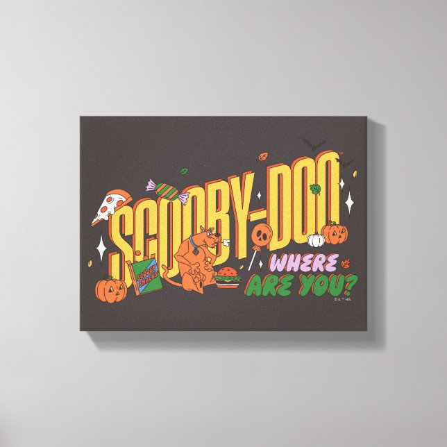 Scooby-Doo Halloween-snack-logotyp Canvastryck (Framsida)