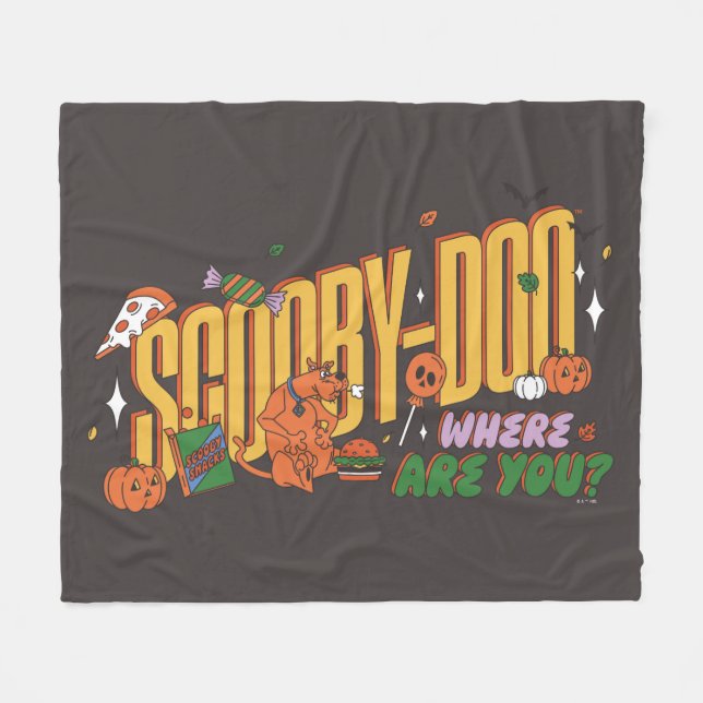 Scooby-Doo Halloween-snack-logotyp Fleecefilt (Framsidan (Horisontell))