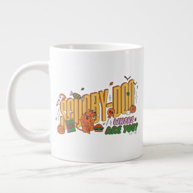 Scooby-Doo Halloween-snack-logotyp Jumbo Mugg (Vänster)