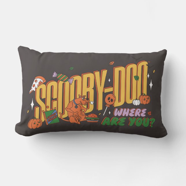 Scooby-Doo Halloween-snack-logotyp Lumbarkudde (Framsida)