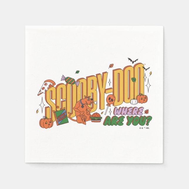 Scooby-Doo Halloween-snack-logotyp Pappersservett (Framsidan)