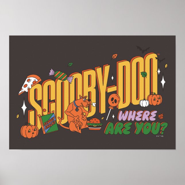 Scooby-Doo Halloween-snack-logotyp Poster (Framsidan)