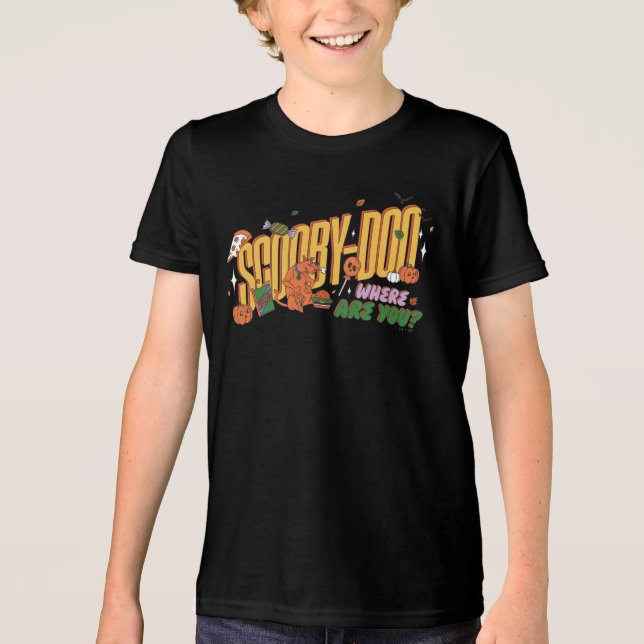 Scooby-Doo Halloween-snack-logotyp T Shirt (Framsida)