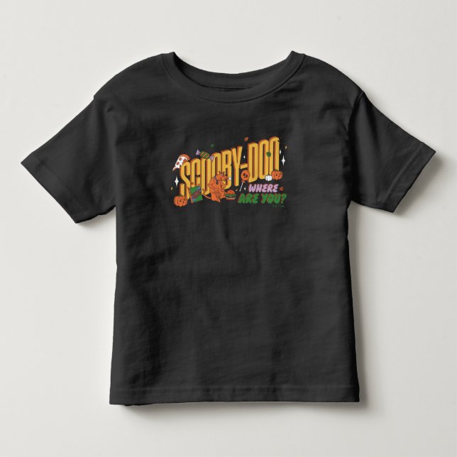 Scooby-Doo Halloween-snack-logotyp T Shirt (Framsida)