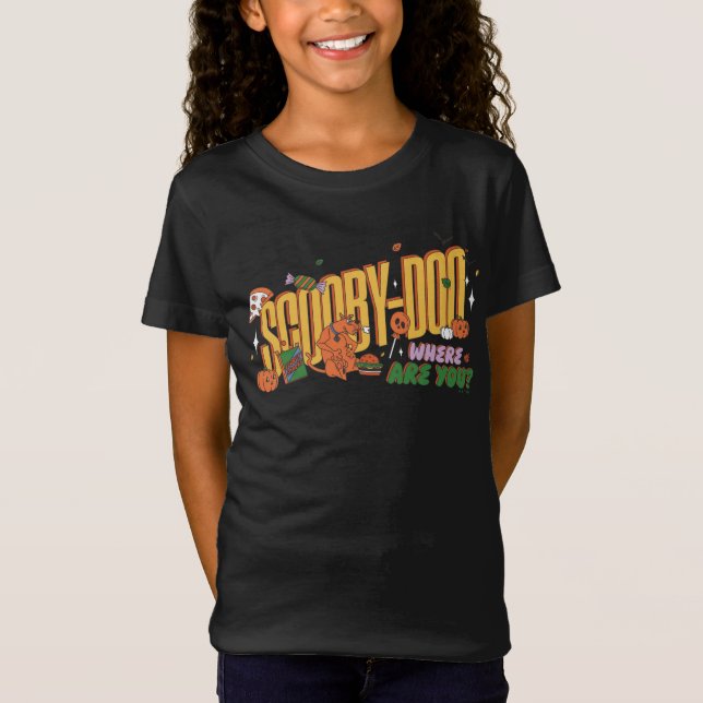 Scooby-Doo Halloween-snack-logotyp T Shirt (Framsida)