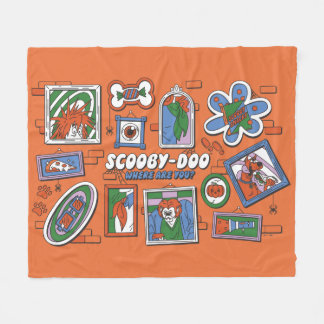 Scooby-Doo Halloween-vägg med ramar Fleecefilt