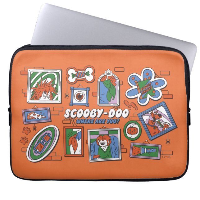 Scooby-Doo Halloween-vägg med ramar Laptop Fodral (Framsidan)