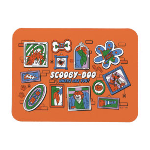 Scooby-Doo Halloween-vägg med ramar Magnet