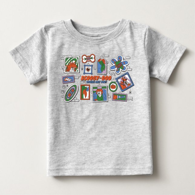 Scooby-Doo Halloween-vägg med ramar T Shirt (Framsida)