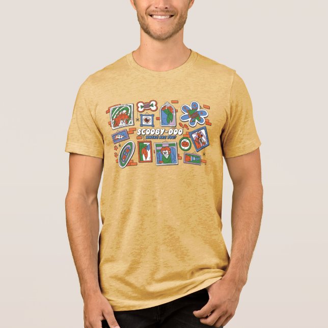 Scooby-Doo Halloween-vägg med ramar T Shirt (Framsida)
