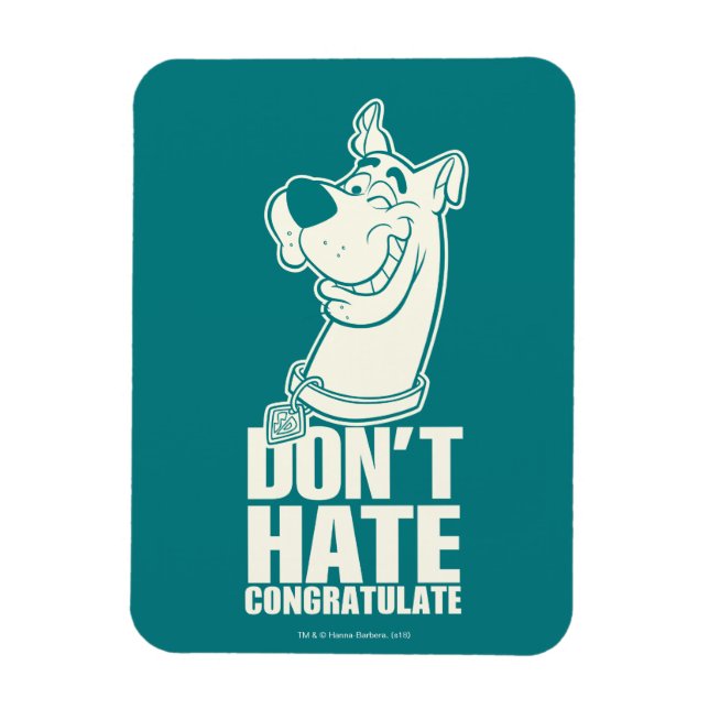 Scooby-Doo "Hate, Congratate" Graphic Magnet (Vertikal)