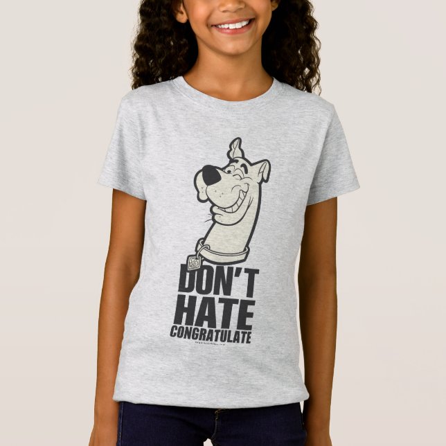 Scooby-Doo "Hate, Congratate" Graphic T Shirt (Framsida)