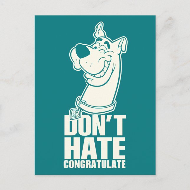 Scooby-Doo "Hate, Congratate" Graphic Vykort (Framsida)