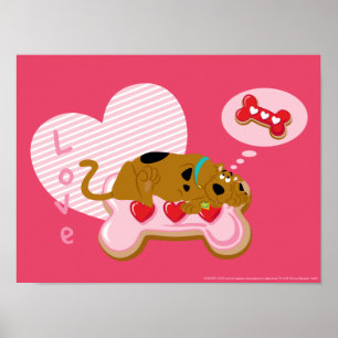 Scooby-Doo - Heart Decorated Scooby Snacks Poster