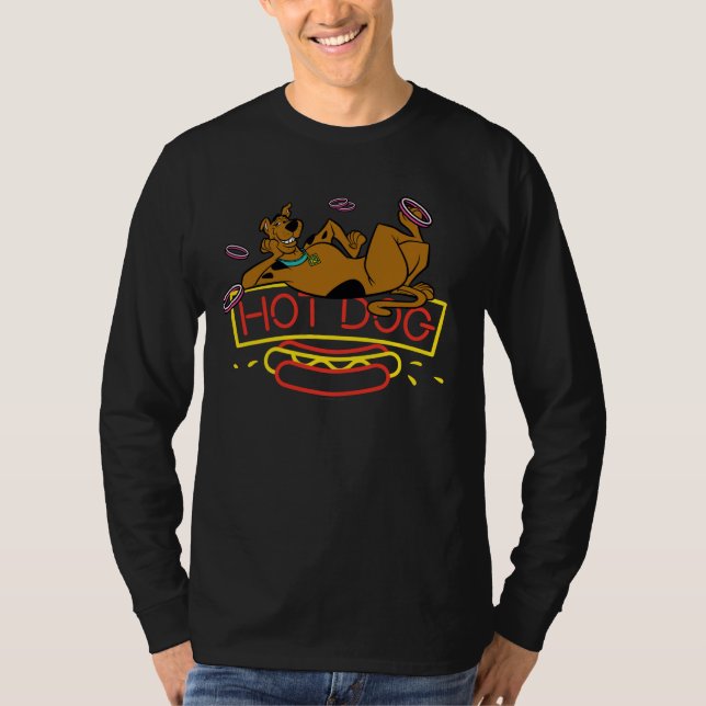 Scooby-Doo Hett Hund Neon Sign T-shirt (Framsida)