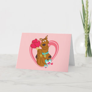 Scooby-Doo Holding Heart Lolipos Helgkort