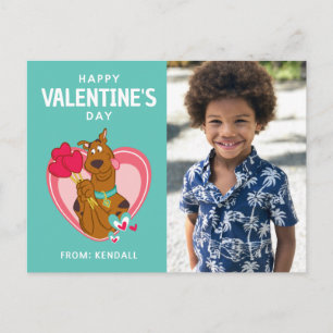 Scooby-Doo Holding Heart Lollipops Vykort