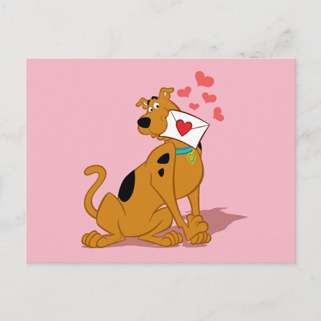 Scooby-Doo - Holding Valentine Kuvert Helg Vykort (Framsida)