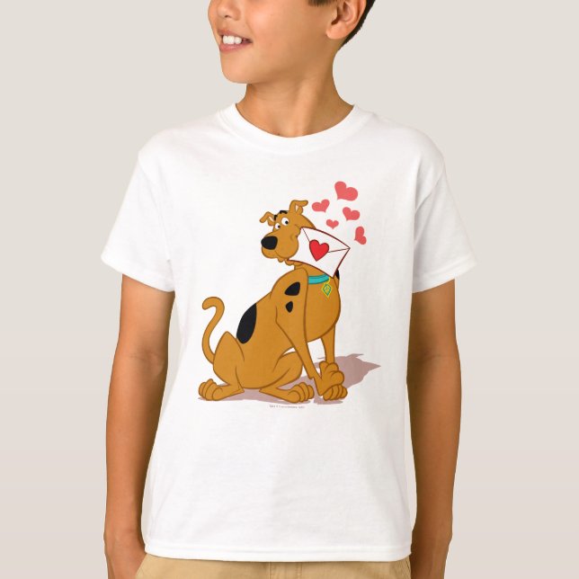 Scooby-Doo - Holding Valentine Kuvert T Shirt (Framsida)