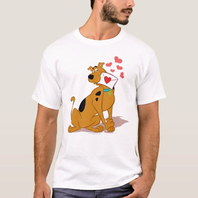 Scooby-Doo - Holding Valentine Kuvert T Shirt (Framsida)