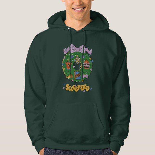 Scooby-Doo Holiday Snabb Julkrans Grafik Hoodie (Framsida)