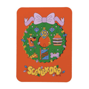 Scooby-Doo Holiday Snabb Julkrans Grafik Magnet